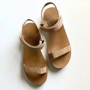 Madewell The Maggie Flatform Sandal in Colorblock - AM207 - 8.5